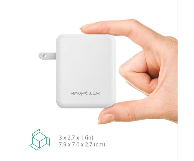 RAVPower USB 40W USB Plug Wall Charger White (RP-PC026WH)
